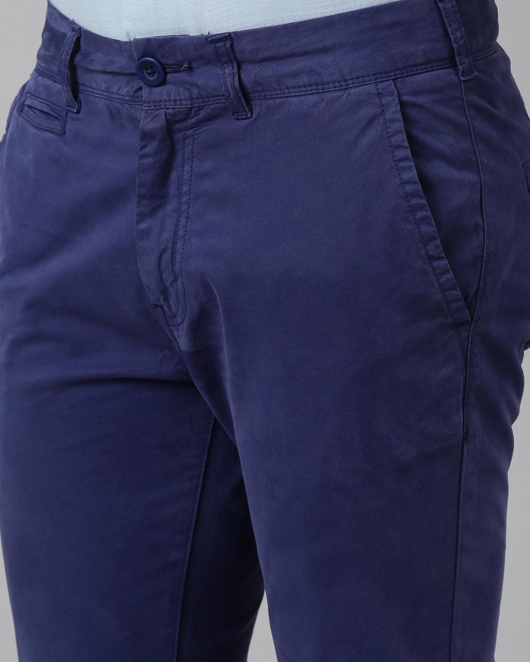Shop Men's Blue Relaxed Fit Trousers