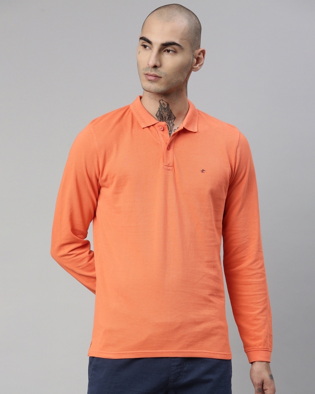 Shop Men's Coral Red Polo  T Shirt-Front
