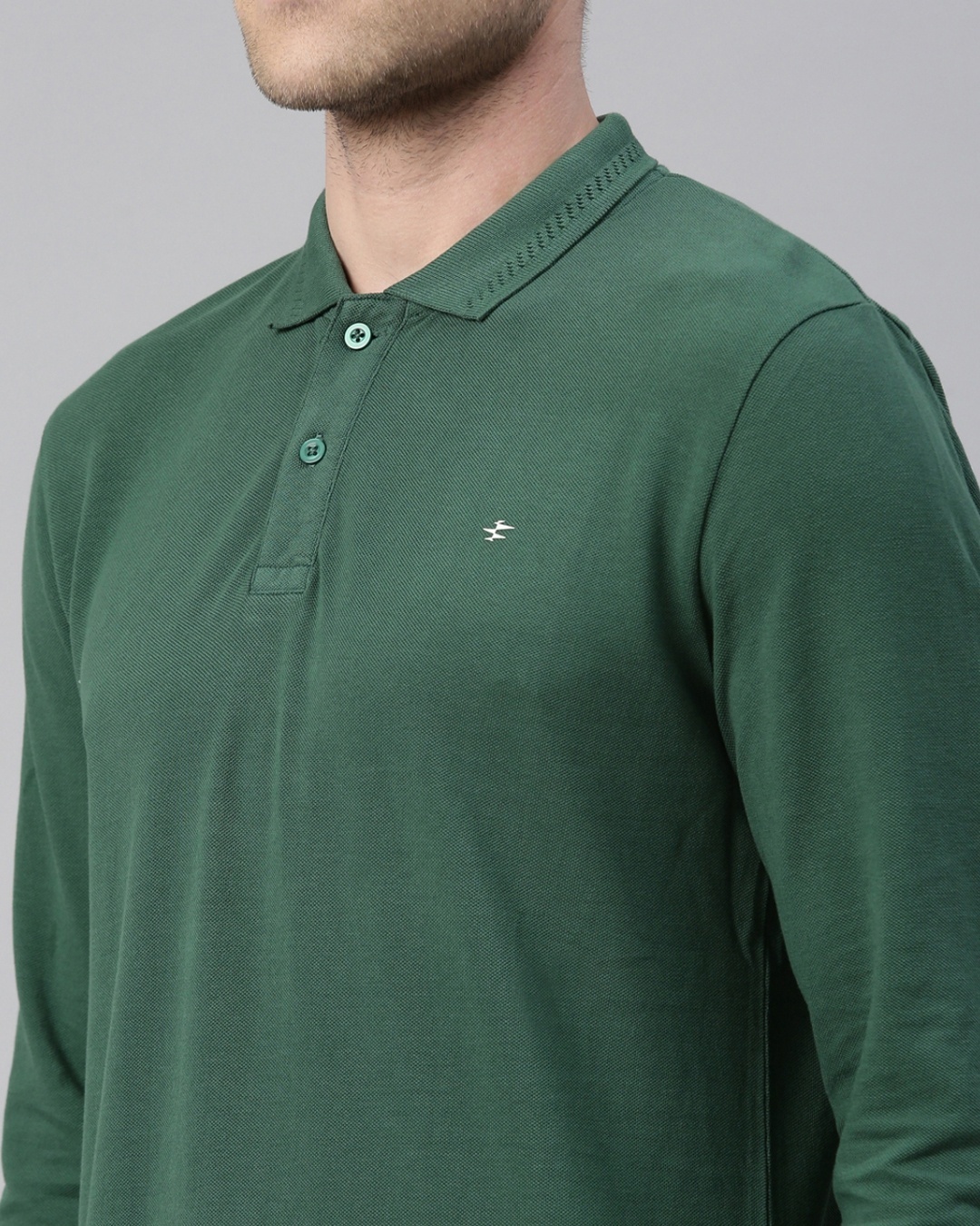 Shop Men's Dark Green Polo  T Shirt-Full