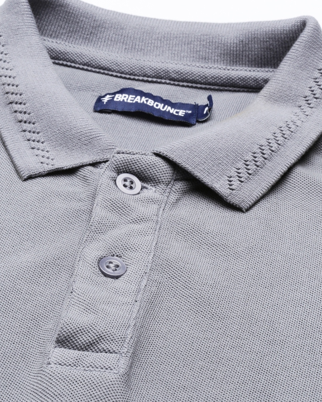 Shop Men's Dark Grey Melange Polo  T Shirt