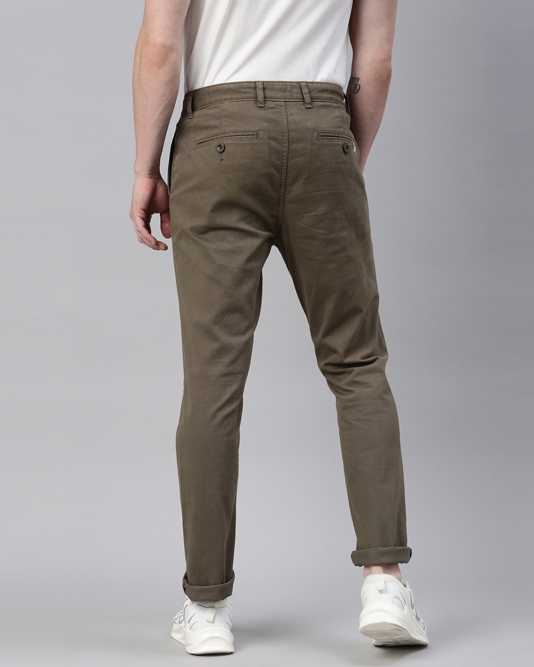 Shop Men's Organic Slim Fit Trouser-Back