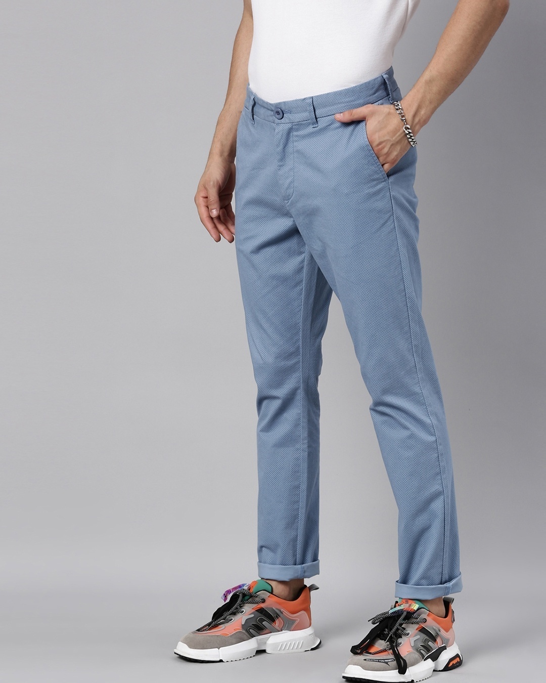 Shop Men Slim Fit Trouser-Design