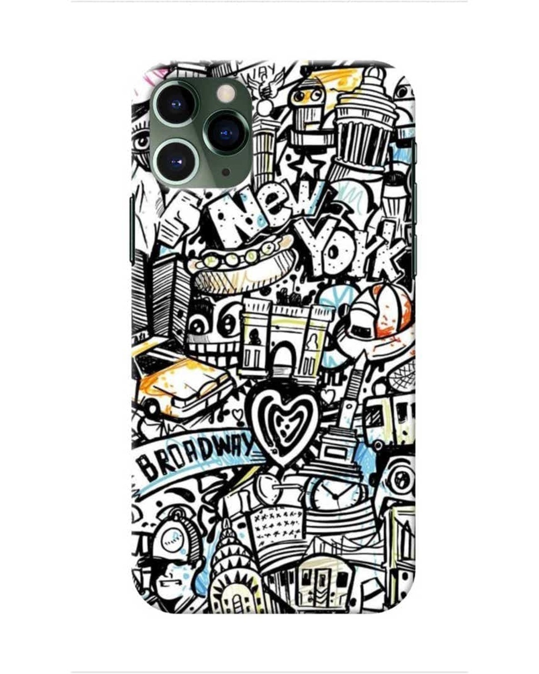 Shop Broadway Abstract Printed Designer Hard Cover For iPhone 11 Pro Max (Impact Resistant, Matte Finish)-Front