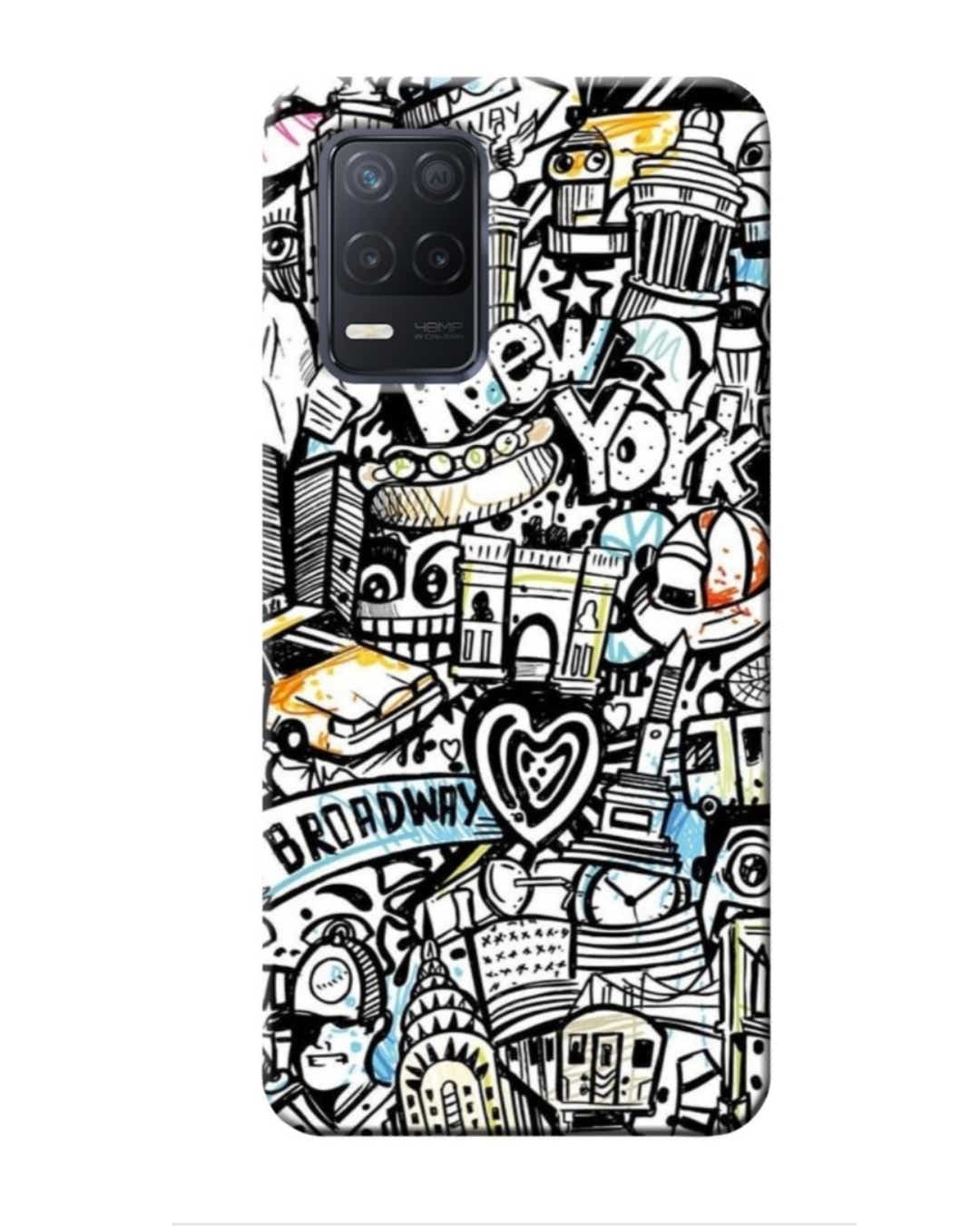 Shop Broadway Abstract Printed Designer Hard Cover For Realme Narzo 30 A (Impact Resistant, Matte Finish)-Front