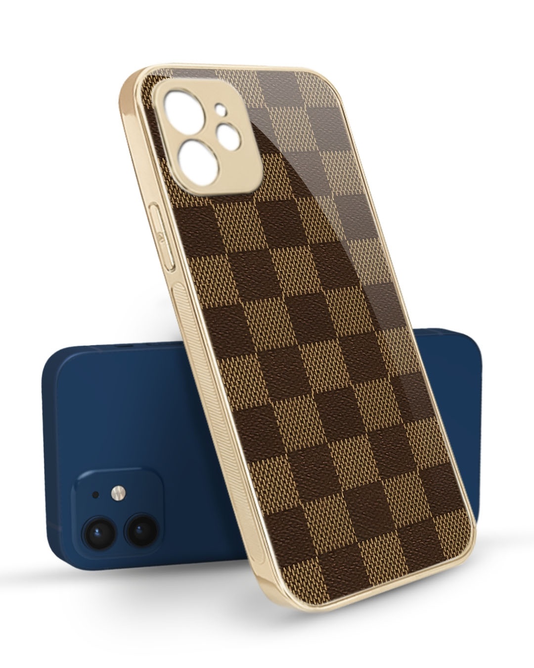 Buy LV Black Gold Glass Case for iPhone 12 Pro