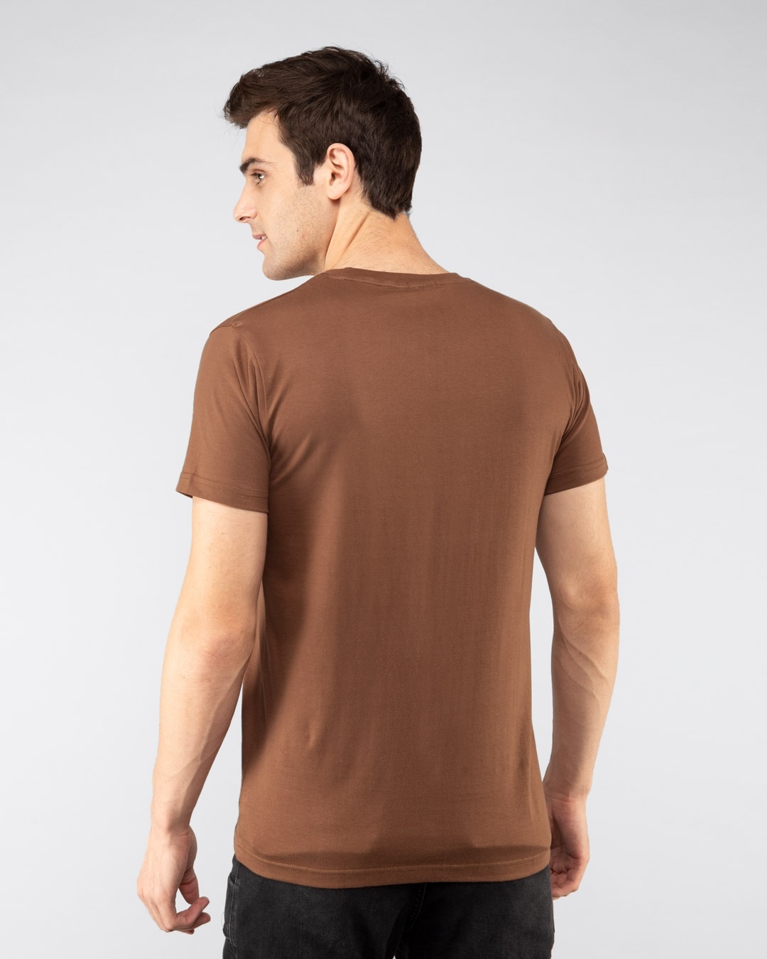 Shop Brown Half Sleeve T-Shirt