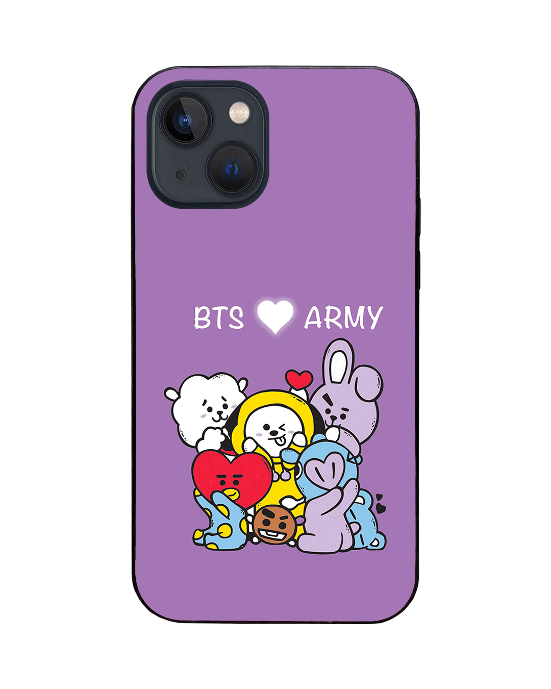 Shop BTS Characters LED Cover for iPhone 13-Front