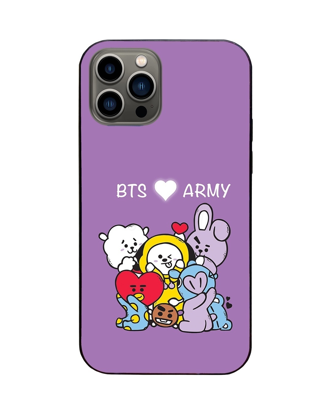 Shop BTS Characters LED Cover for iPhone 13 Pro-Back