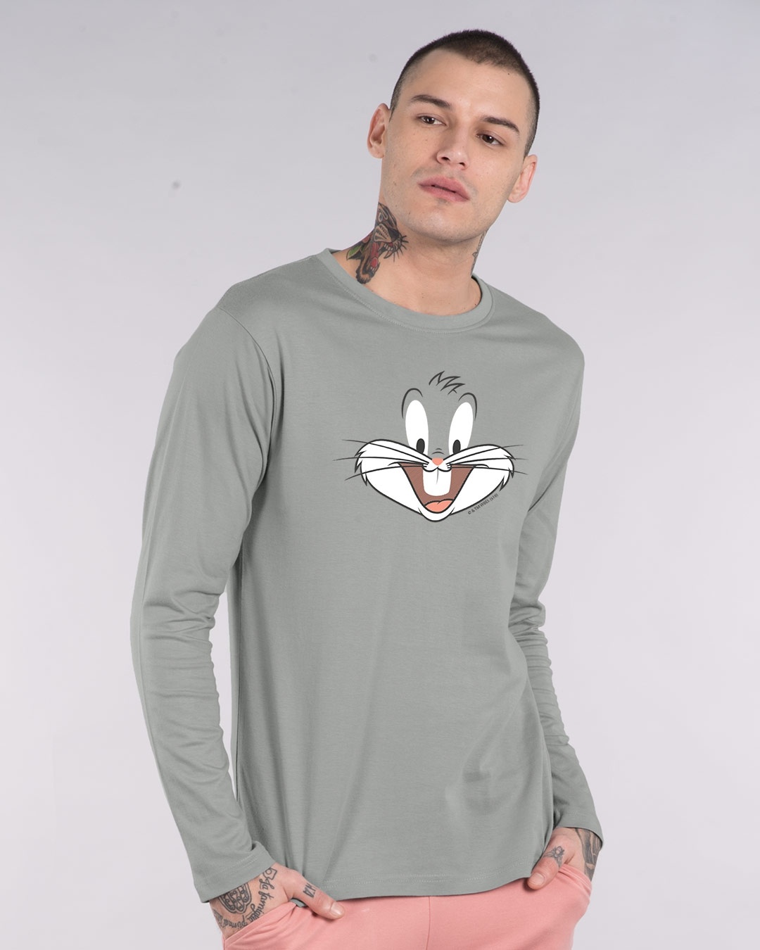 Shop Bugs Bunny Expression Full Sleeve T-Shirt (LTL)-Front