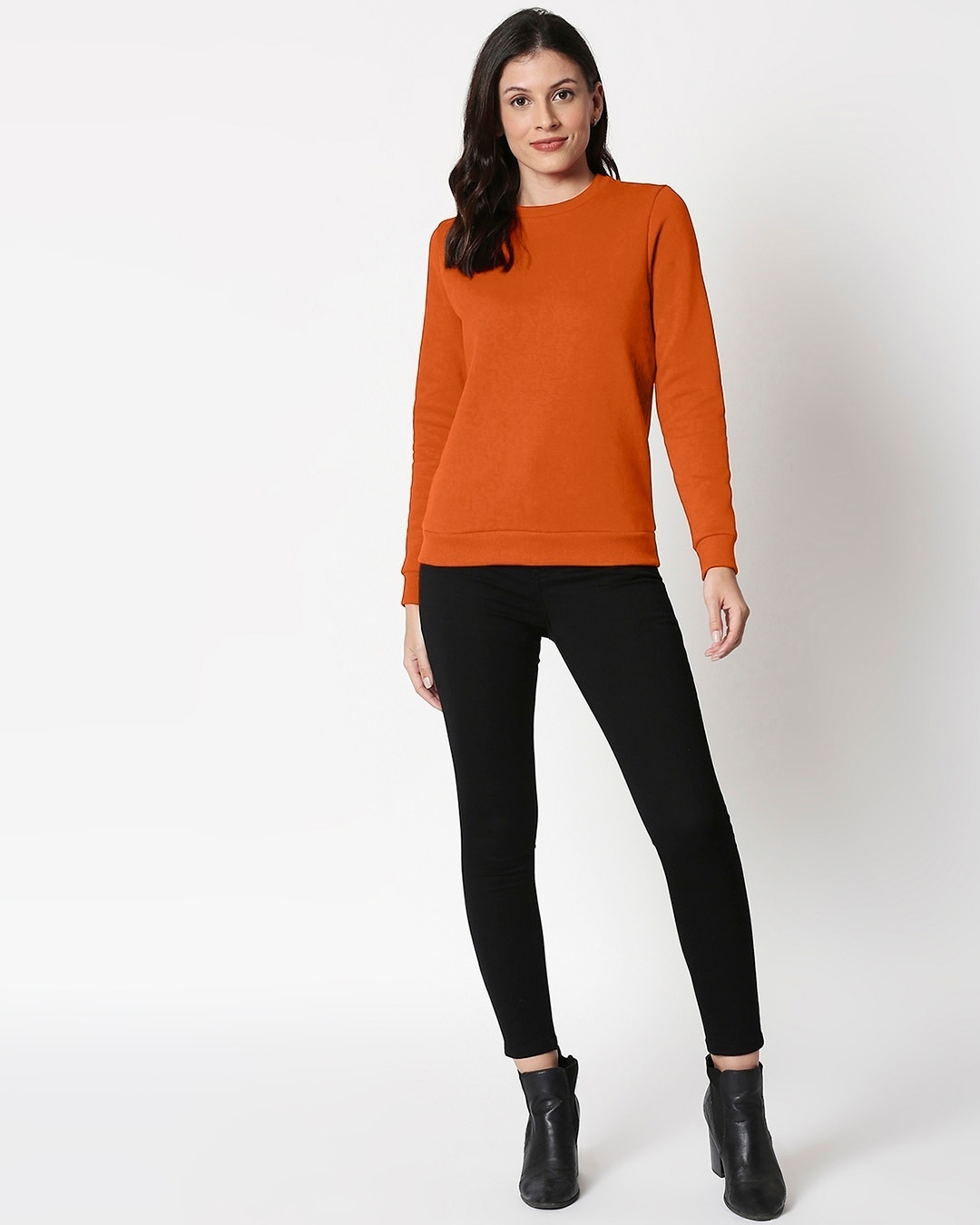 Shop Burnt Orange Fleece Sweatshirt-Design