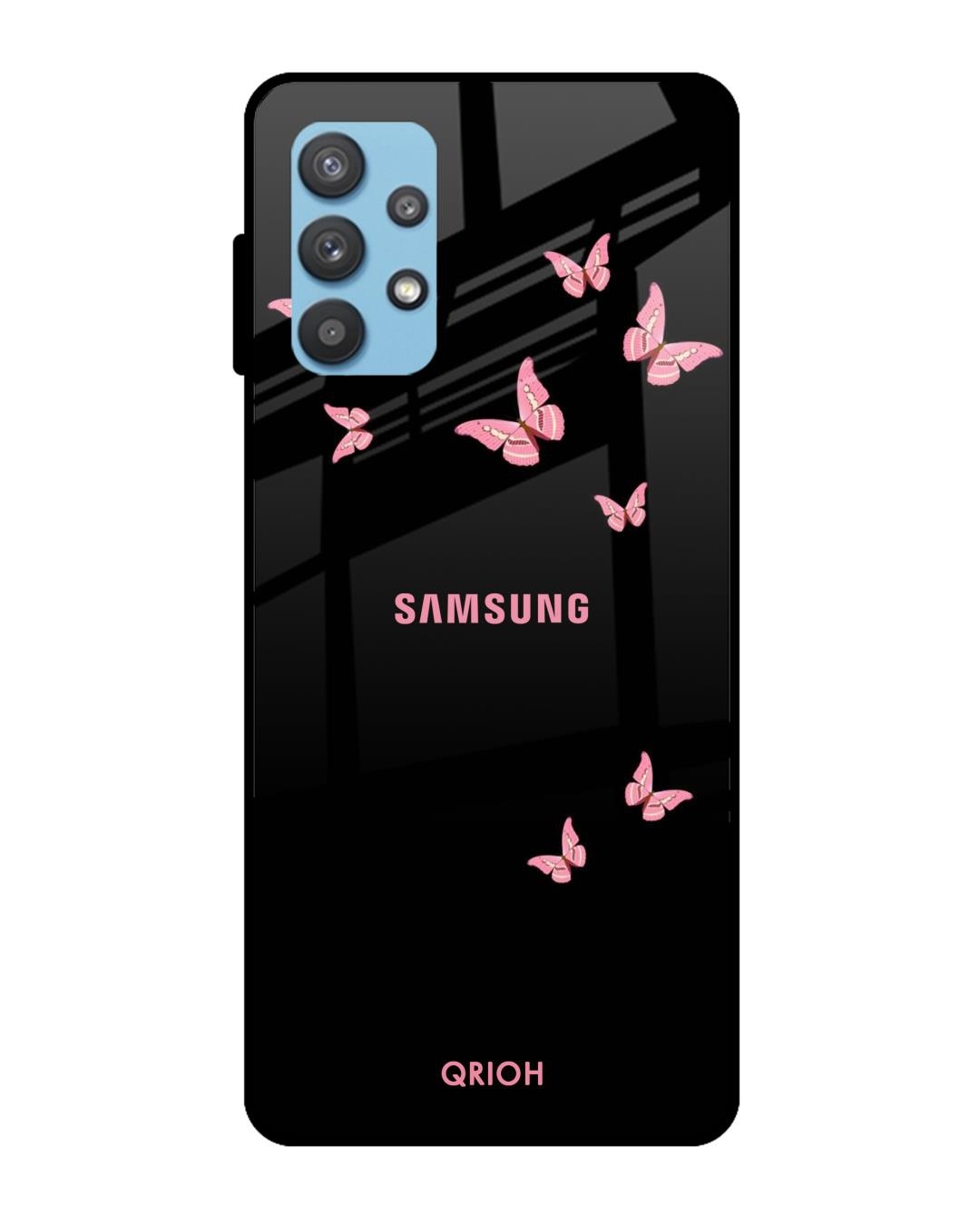 Shop Butterfly Printed Premium Glass Cover For  A52s 5G(Impact Resistant, Matte Finish)-Front