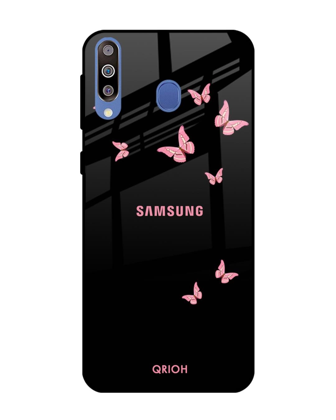 Shop Butterfly Printed Premium Glass Cover For Samsung Galaxy M40(Impact Resistant, Matte Finish)-Front
