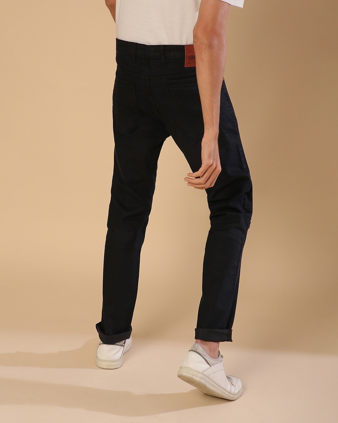 Shop Men's Black Regular Fit Jeans-Back