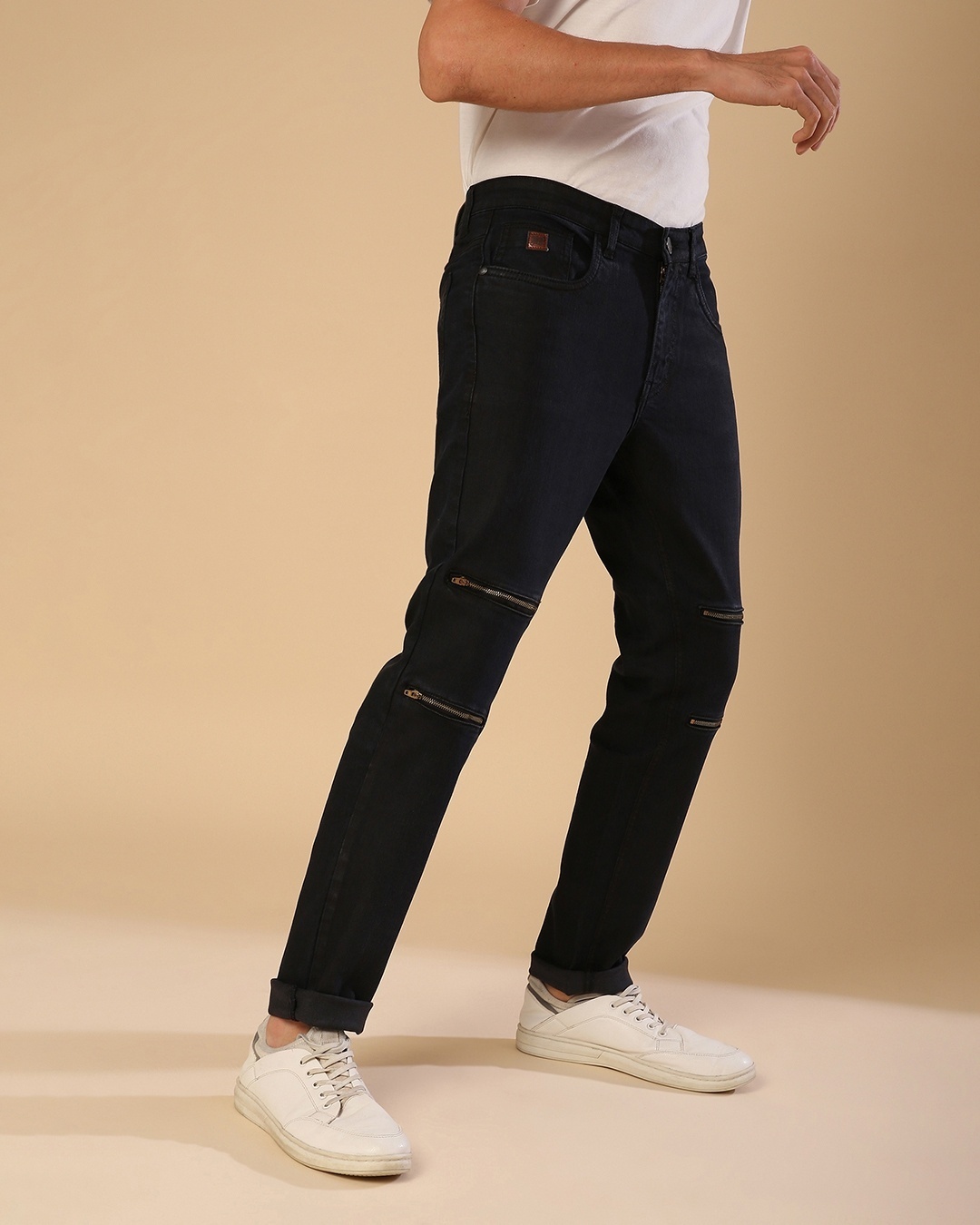 Shop Men's Black Regular Fit Jeans-Full