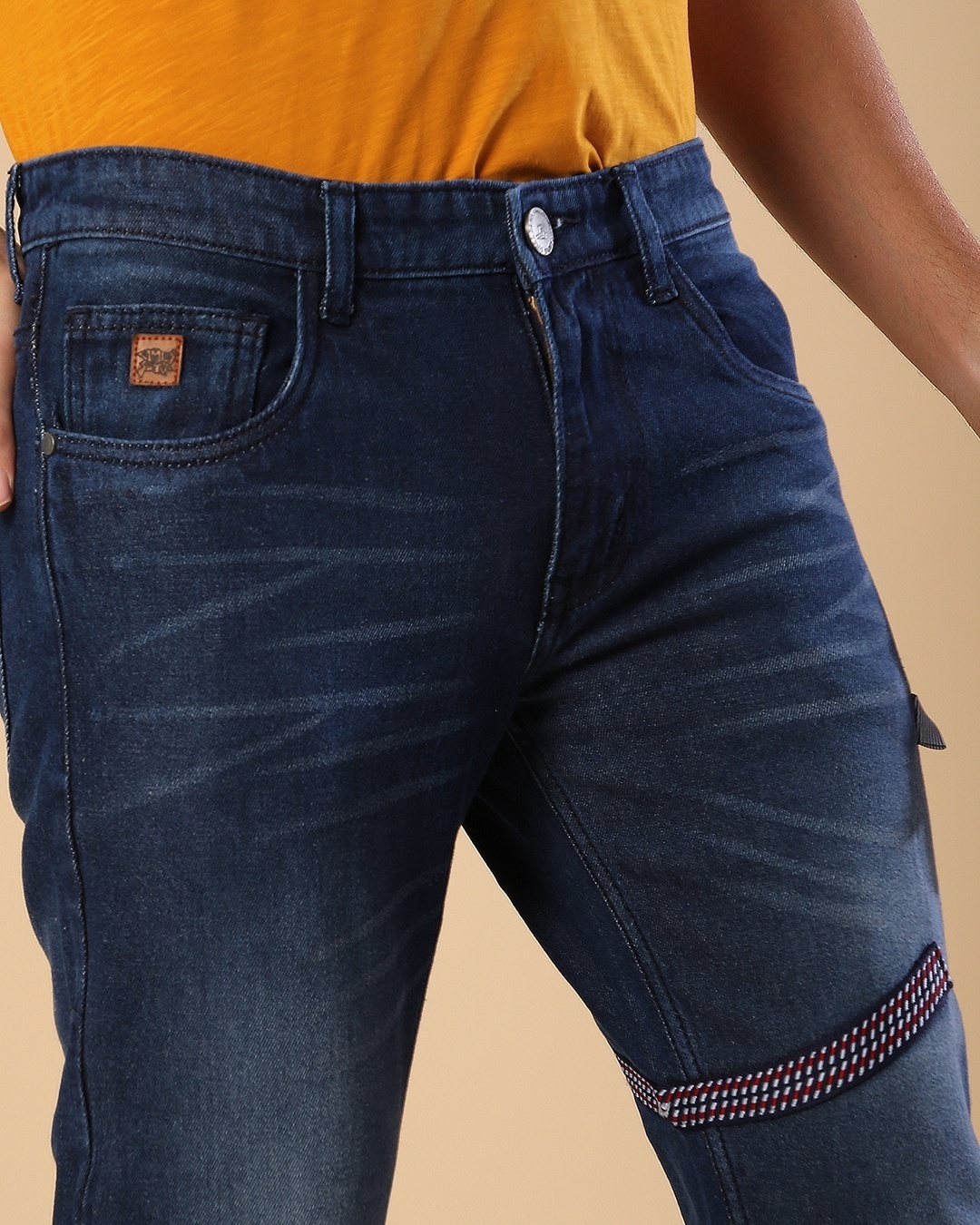 Shop Men's Blue Regular Fit Jeans-Full