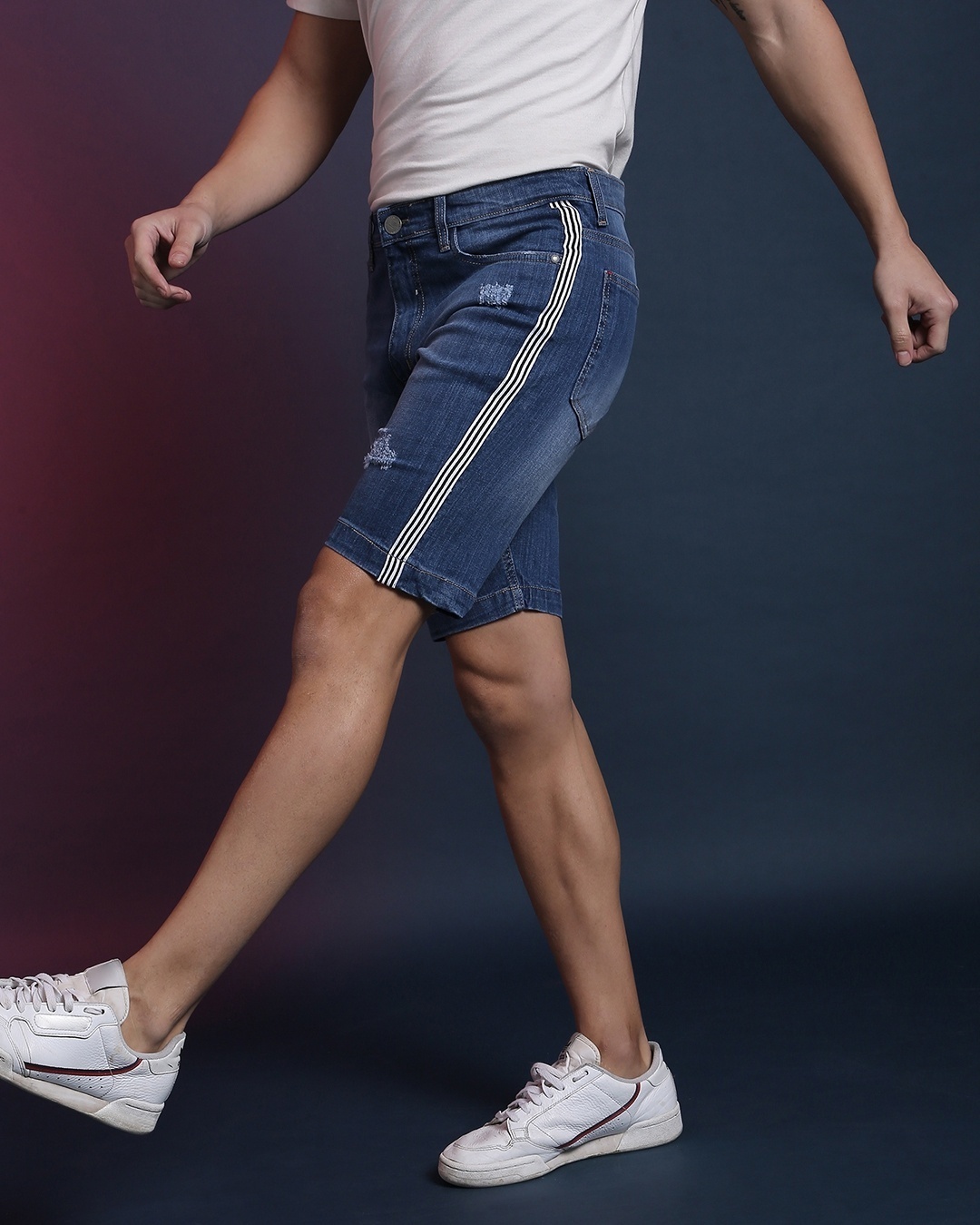 Shop Men's Blue Slim Fit Shorts-Design