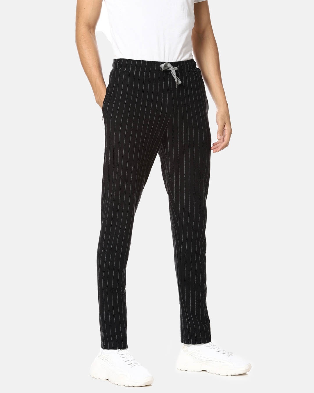 Shop Men's Stylish Black Trackpants-Full