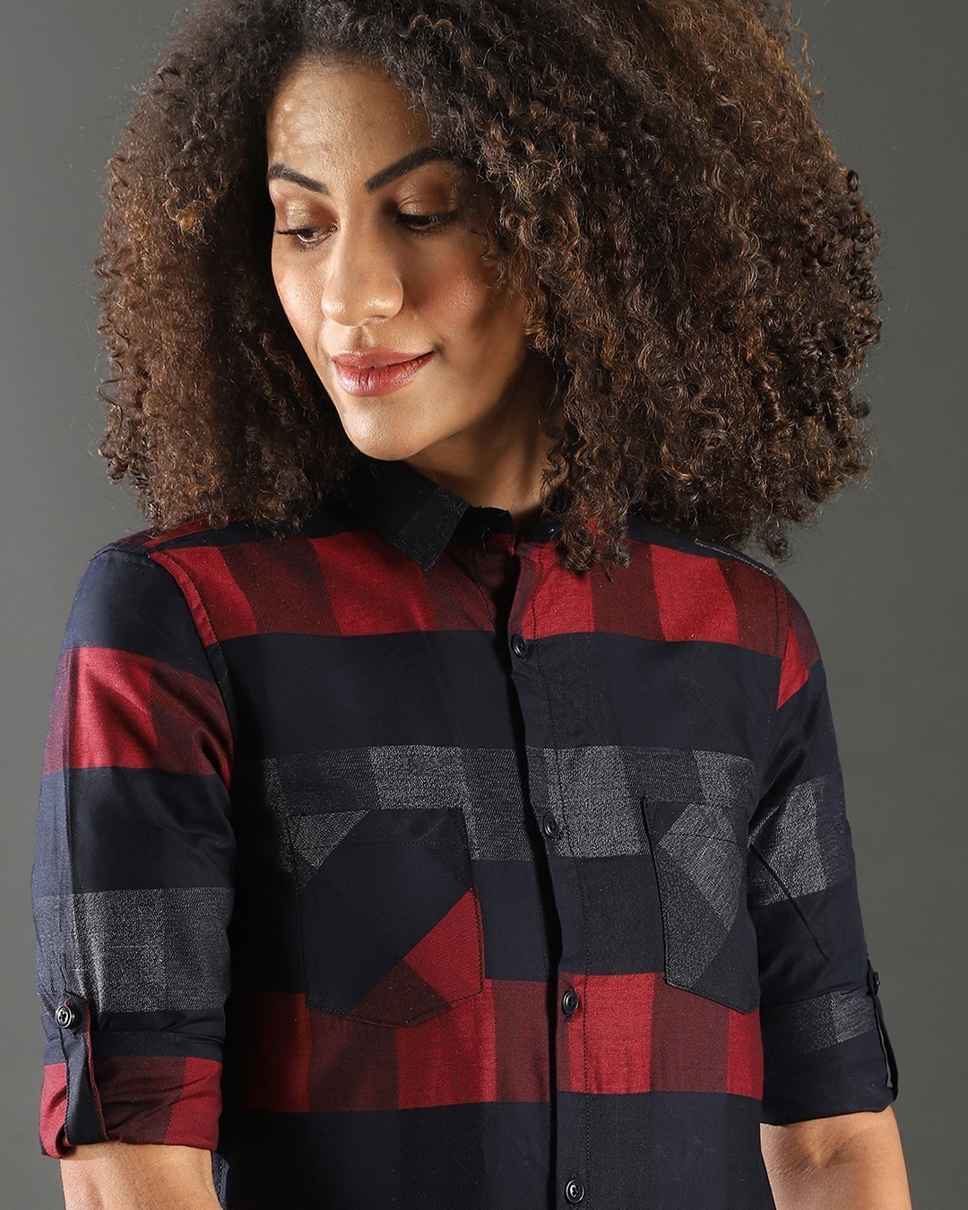 Shop Women's Multicolor Checkered Regular Fit Shirt