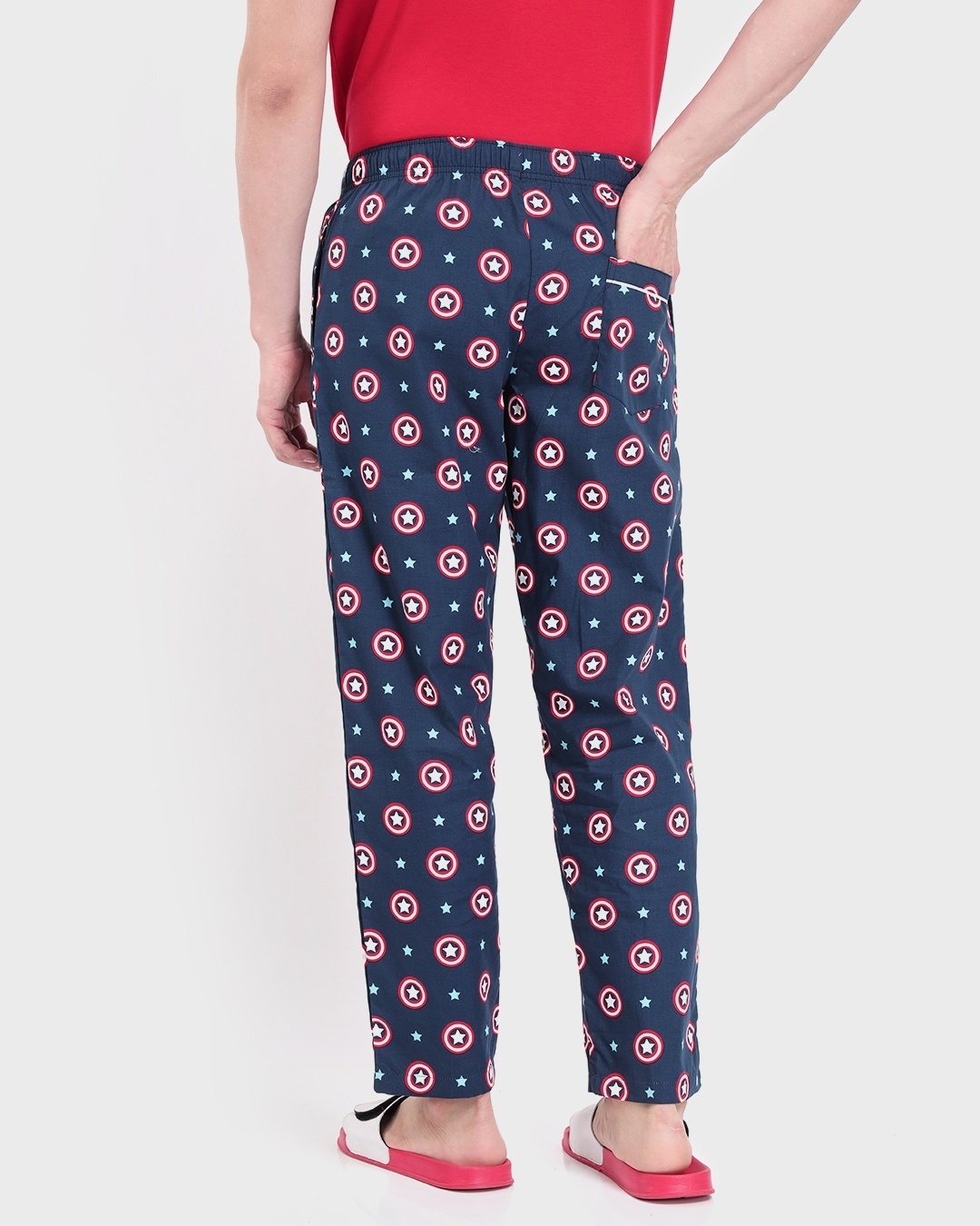 Shop Captain America Shield Poplin Pyjama (AVL)-Design