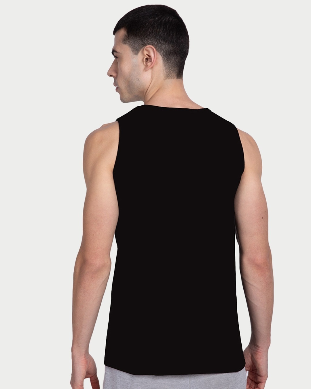 Shop Men's Black Chaotic Typography Vest-Back
