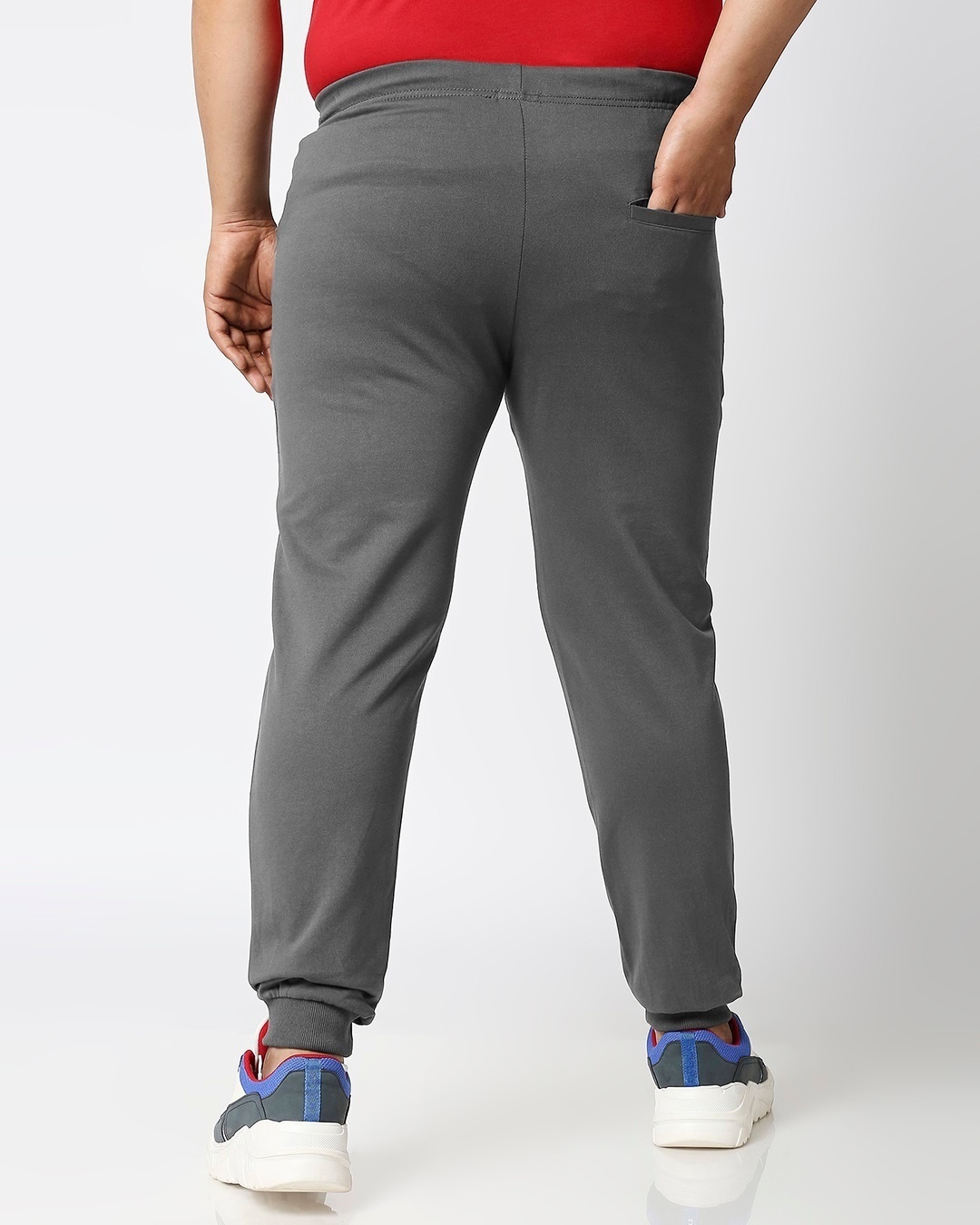 Shop Charcoal Grey Plus Size Casual Jogger Pants-Design