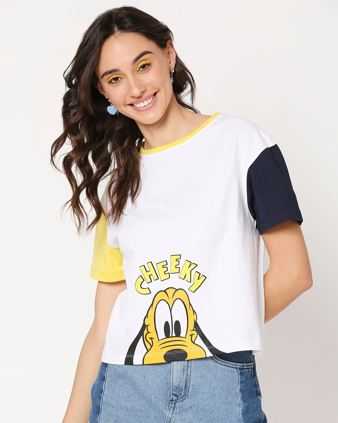 Buy Cheeky Contrast Sleeve T-Shirt for Women Multicolor Online at Bewakoof