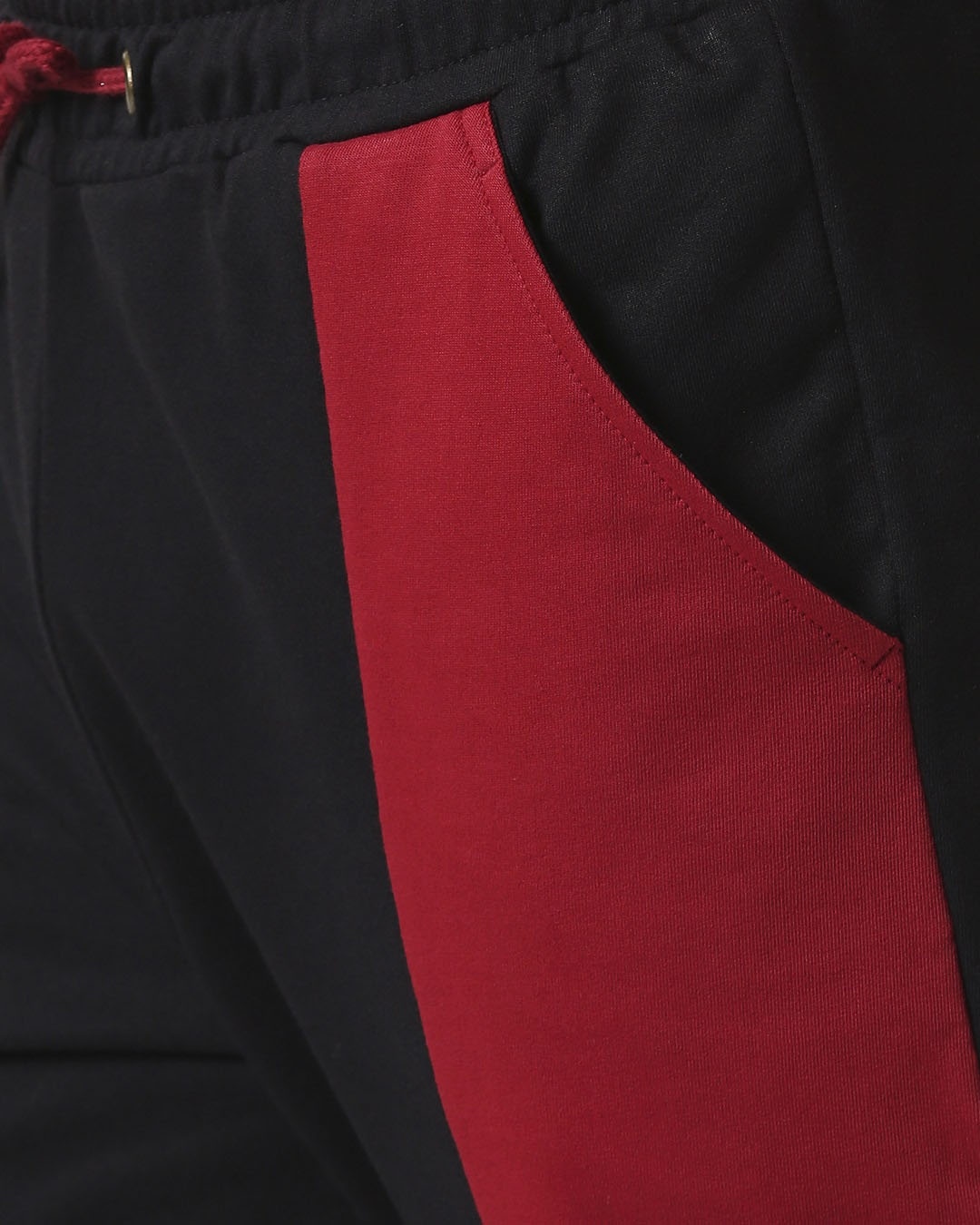Shop Cherry Red Color Block Joggers