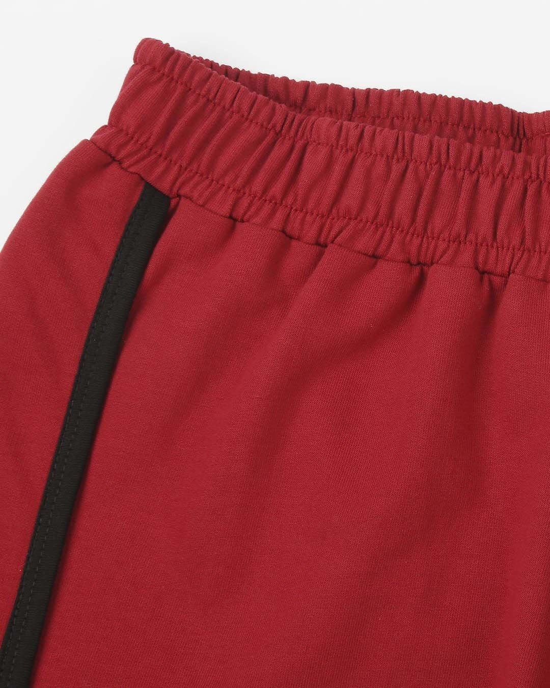 Shop Cherry Red Plain Shorts