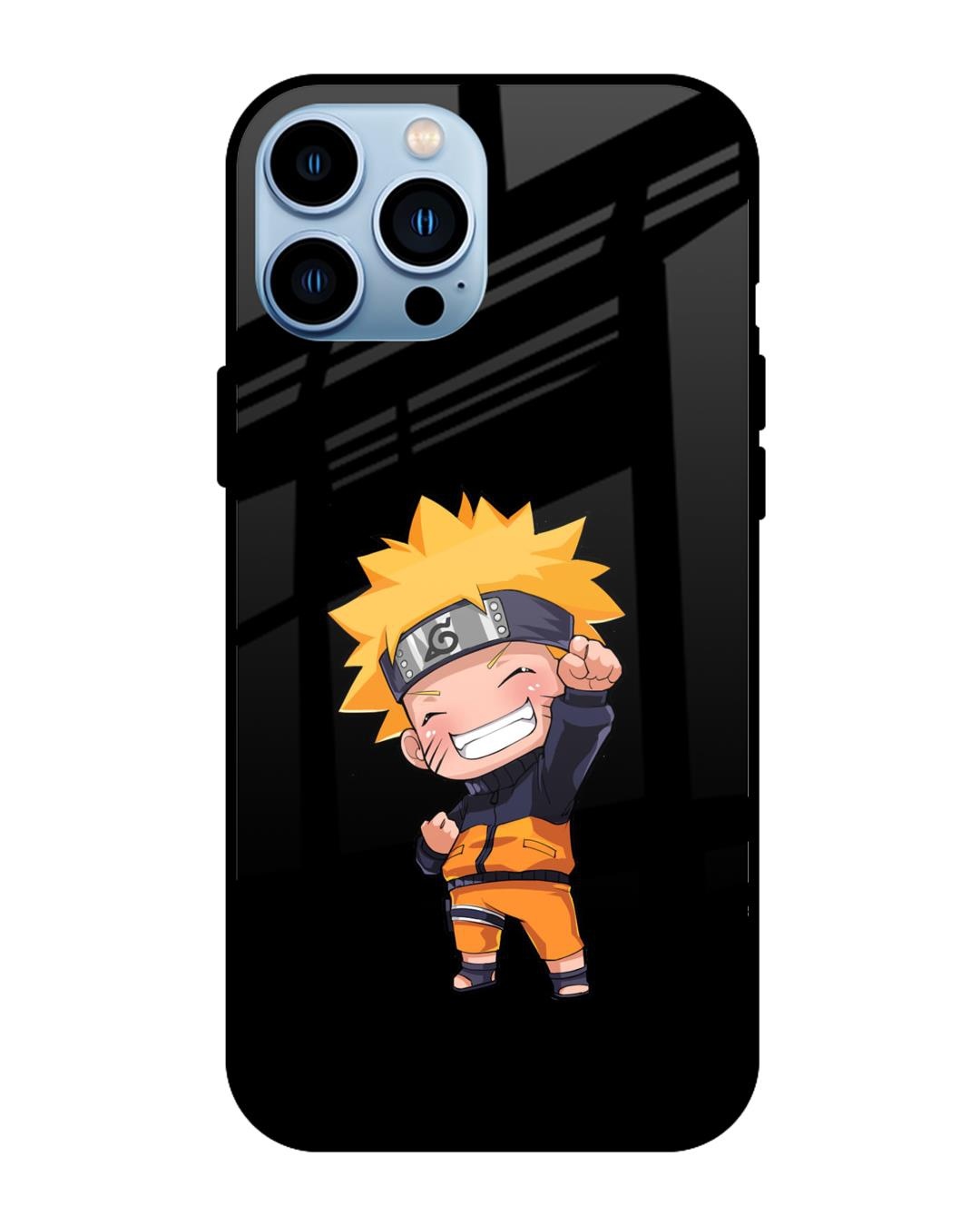 Shop Chibi Naruto Premium Glass Case for Apple iPhone 13 Pro Max (Shock Proof,Scratch Resistant)-Front
