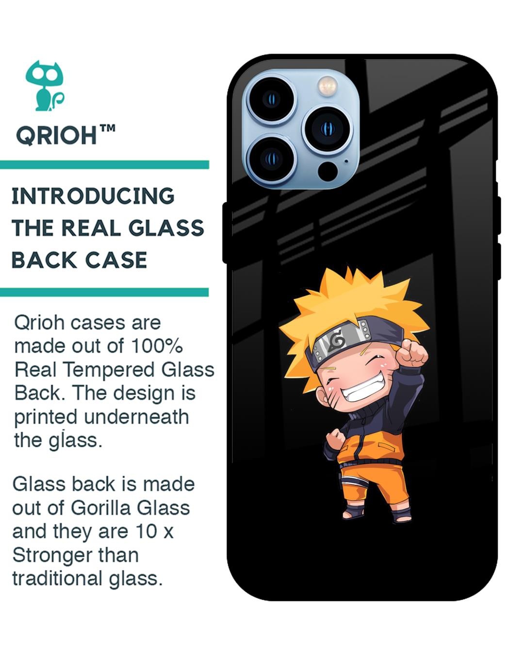 Shop Chibi Naruto Premium Glass Case for Apple iPhone 13 Pro (Shock Proof,Scratch Resistant)-Back