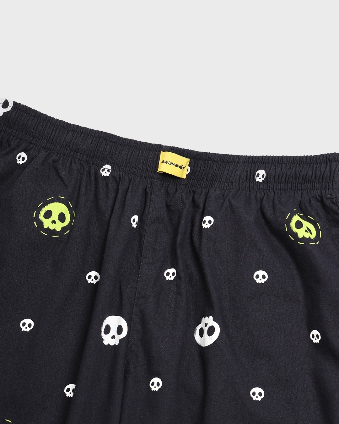 Shop Men's Black Chibi Skulls All Over Printed Pyjamas