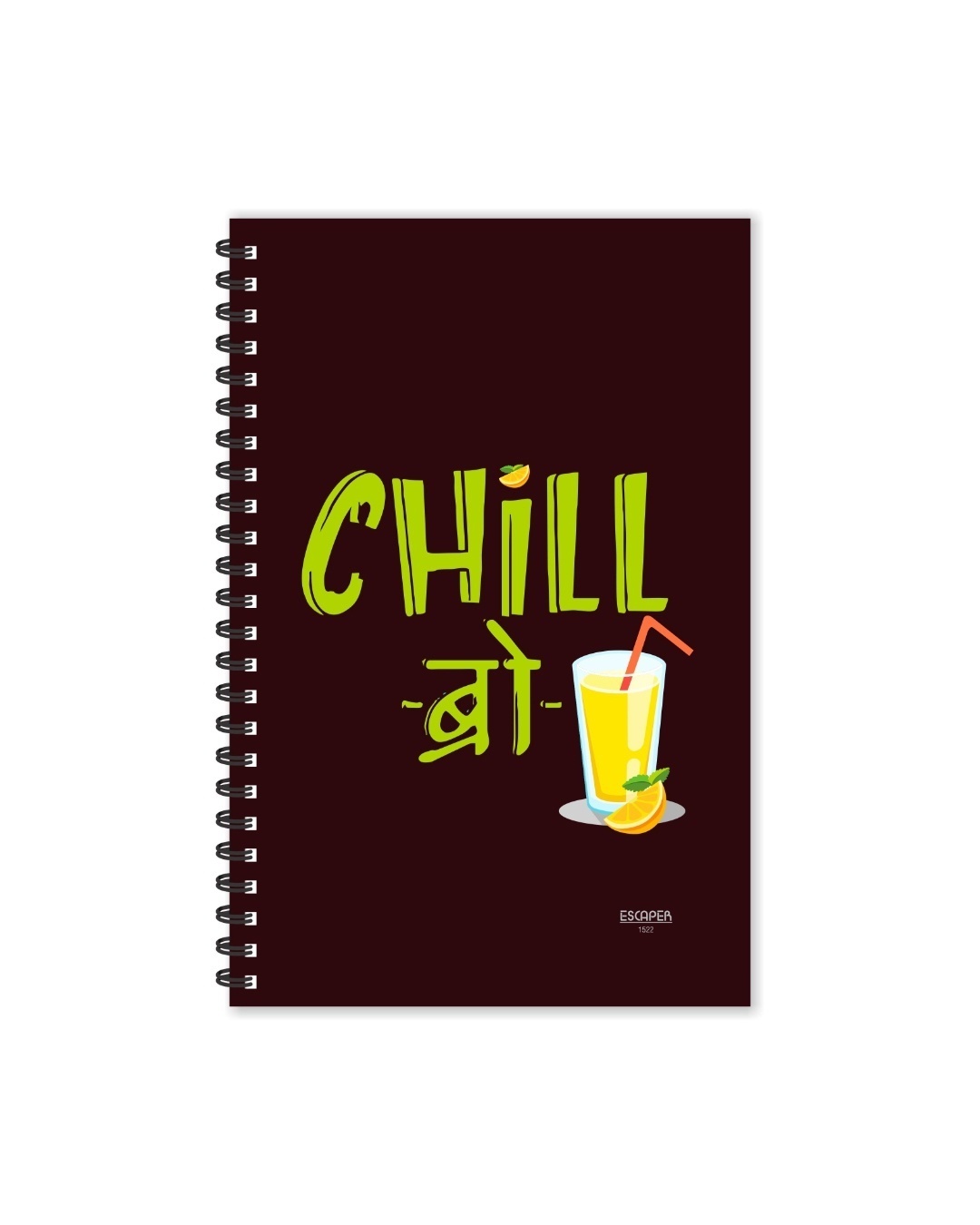 Shop Chill Bro Designer Notebook (Soft Cover, A5 Size, 160 Pages, Ruled Pages)-Back