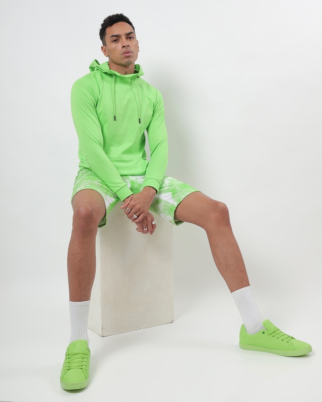 Shop Chilled Out Green Full Sleeve Hoodie T-shirt-Full