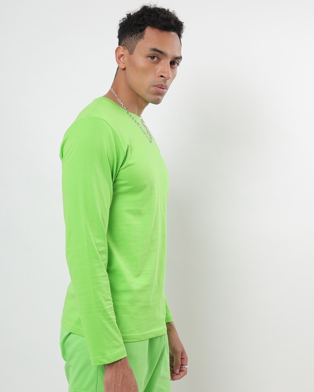 Shop Chilled Out Green Full Sleeve T-shirt-Back
