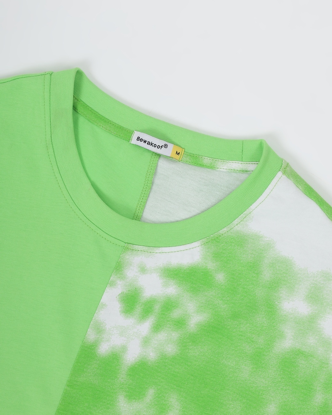Shop Chilled Out Green Half & Half Tie & Dye T-shirt