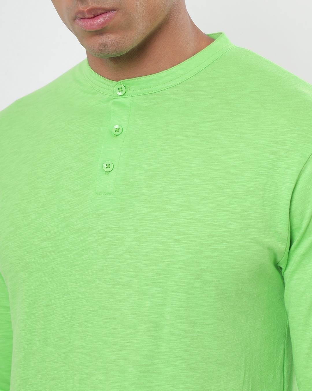 Shop Chilled Out Green Henley T-shirt