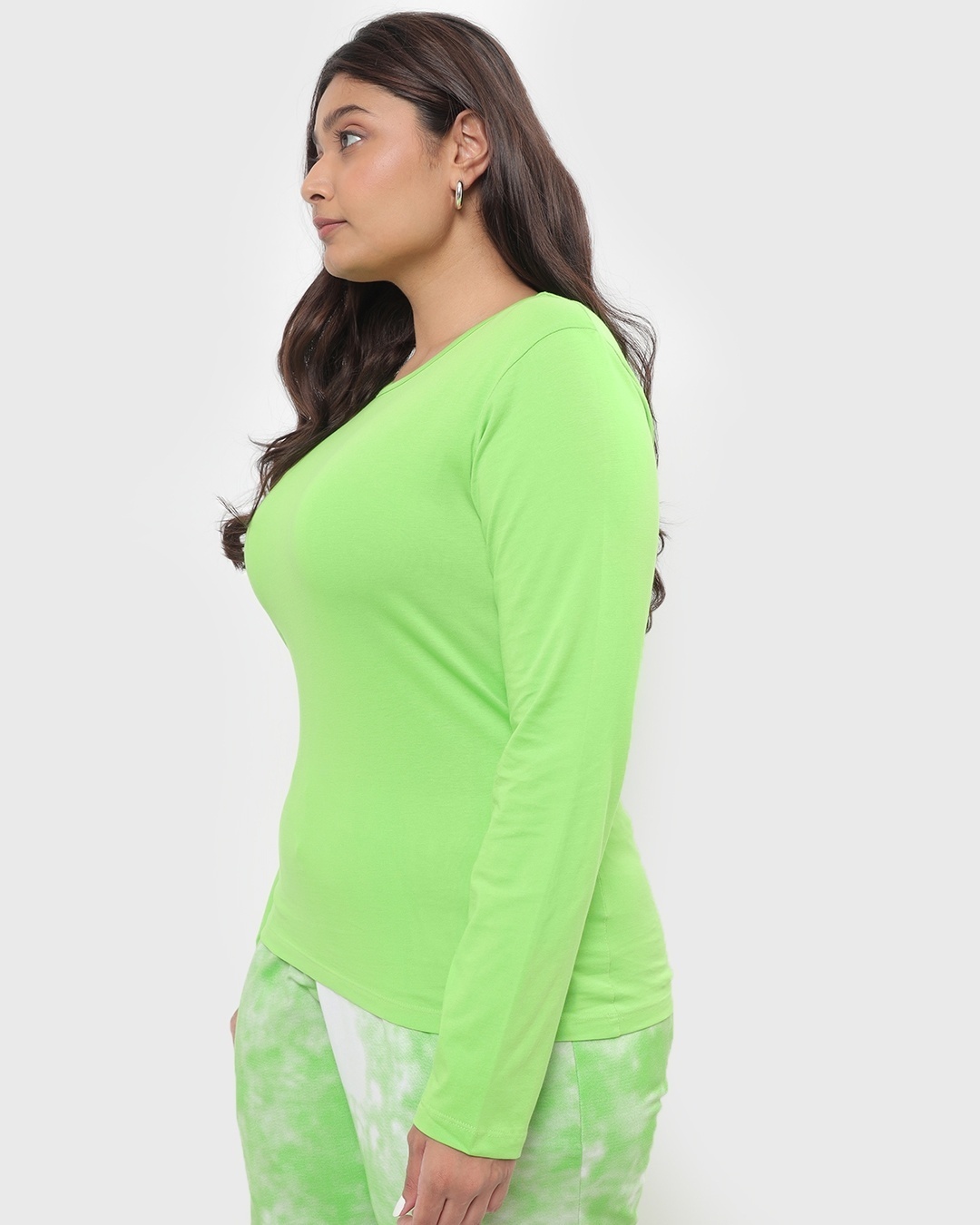 Shop Chilled Out Green Plus Size Full Sleeve T-shirt-Back