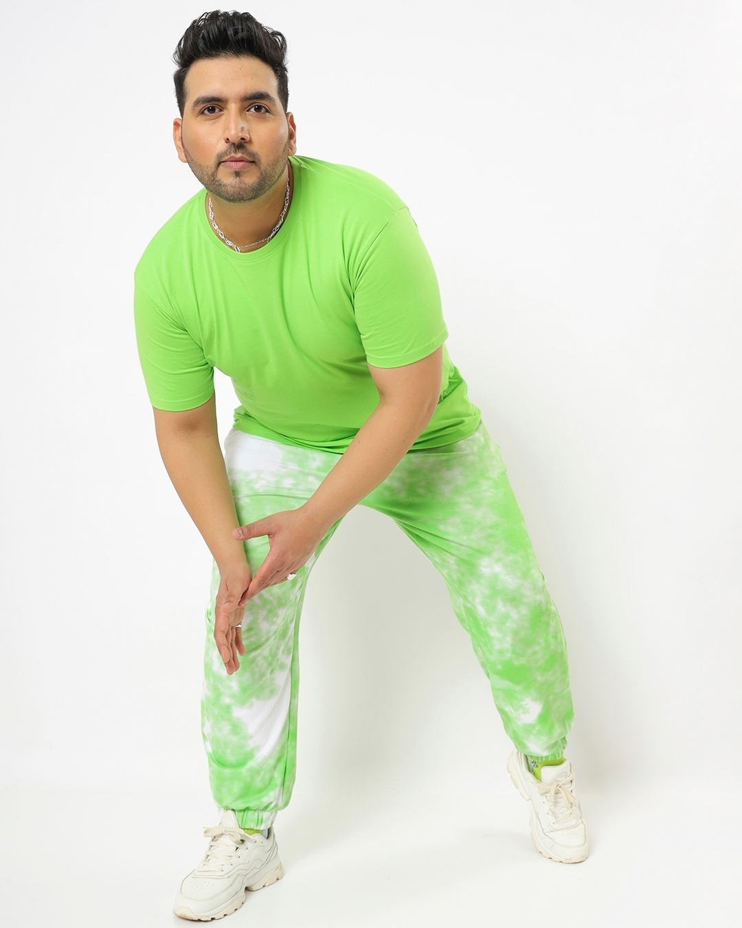Shop Chilled Out Green Plus Size Tie & Dye Joggers-Full