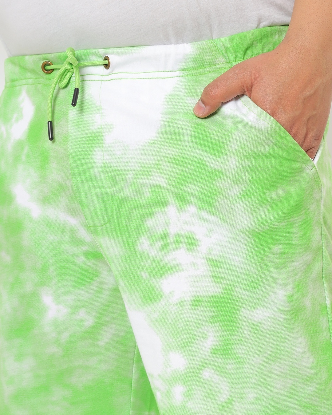Shop Chilled Out Green Plus Size Tie & Dye Shorts