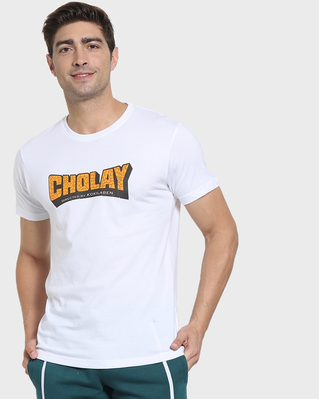 Shop Cholay Half Sleeve T-Shirt White-Back