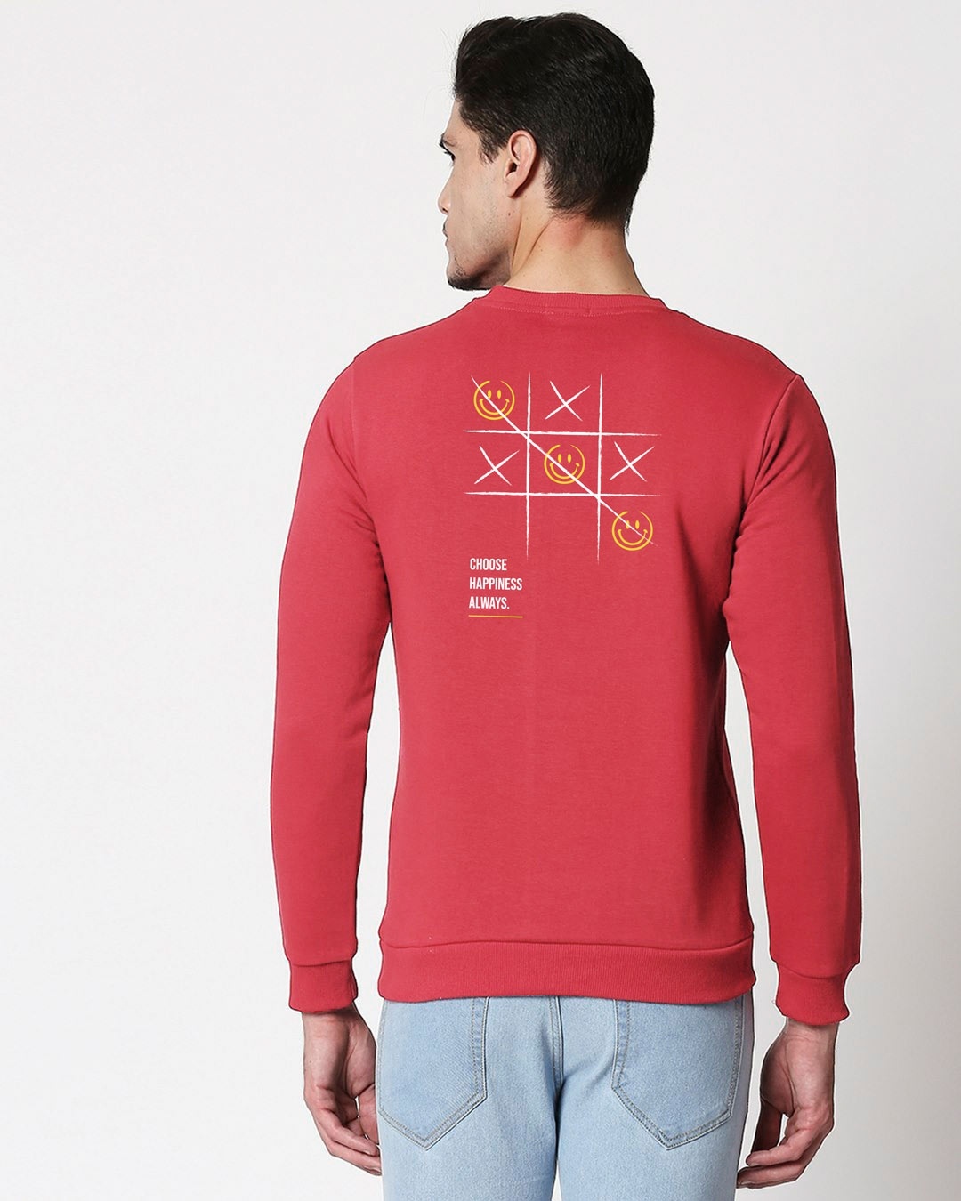 Shop Choose Happy 2.0  Fleece Sweatshirt-Design