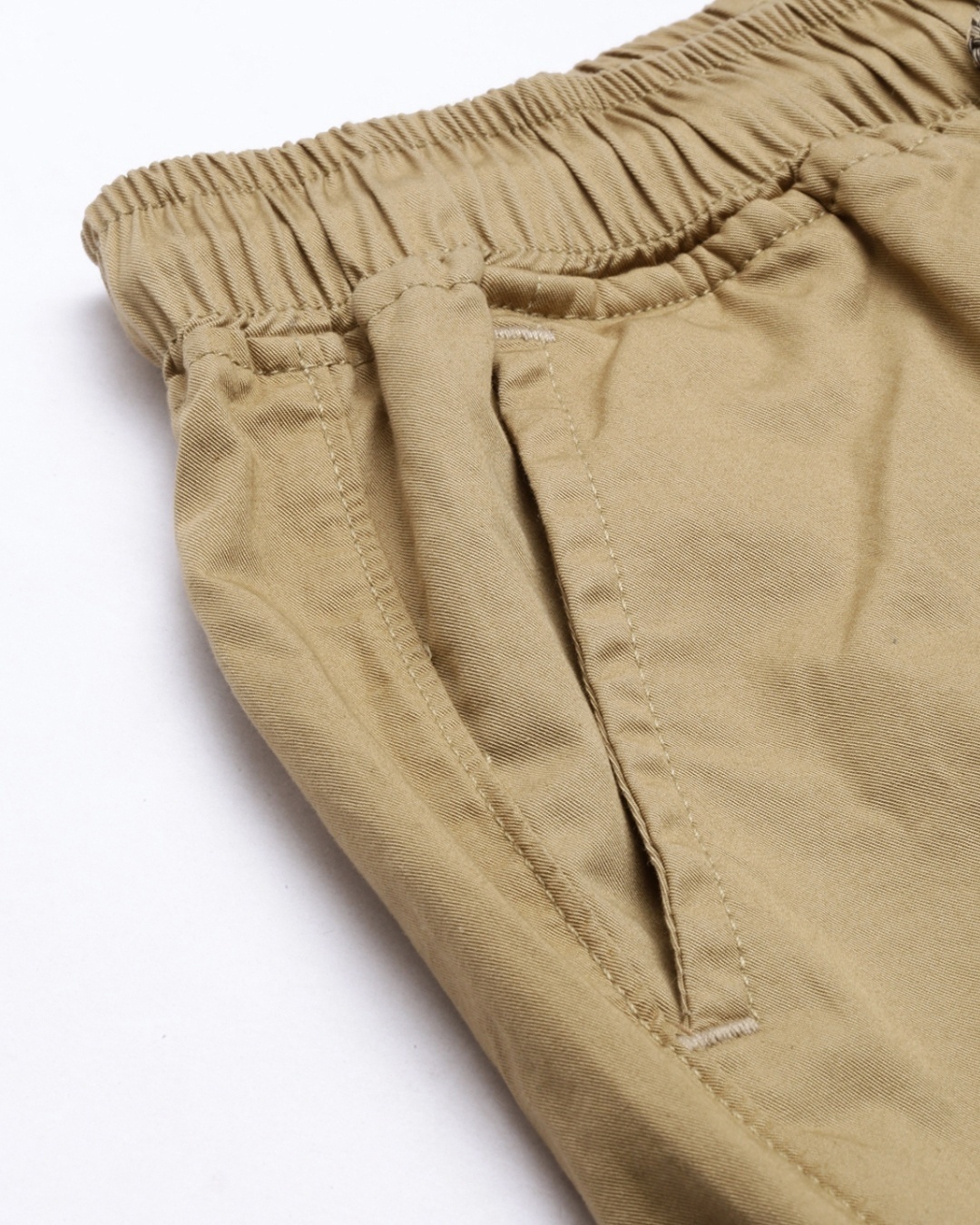 Shop Men's Beige Cotton Slim Fit Trousers