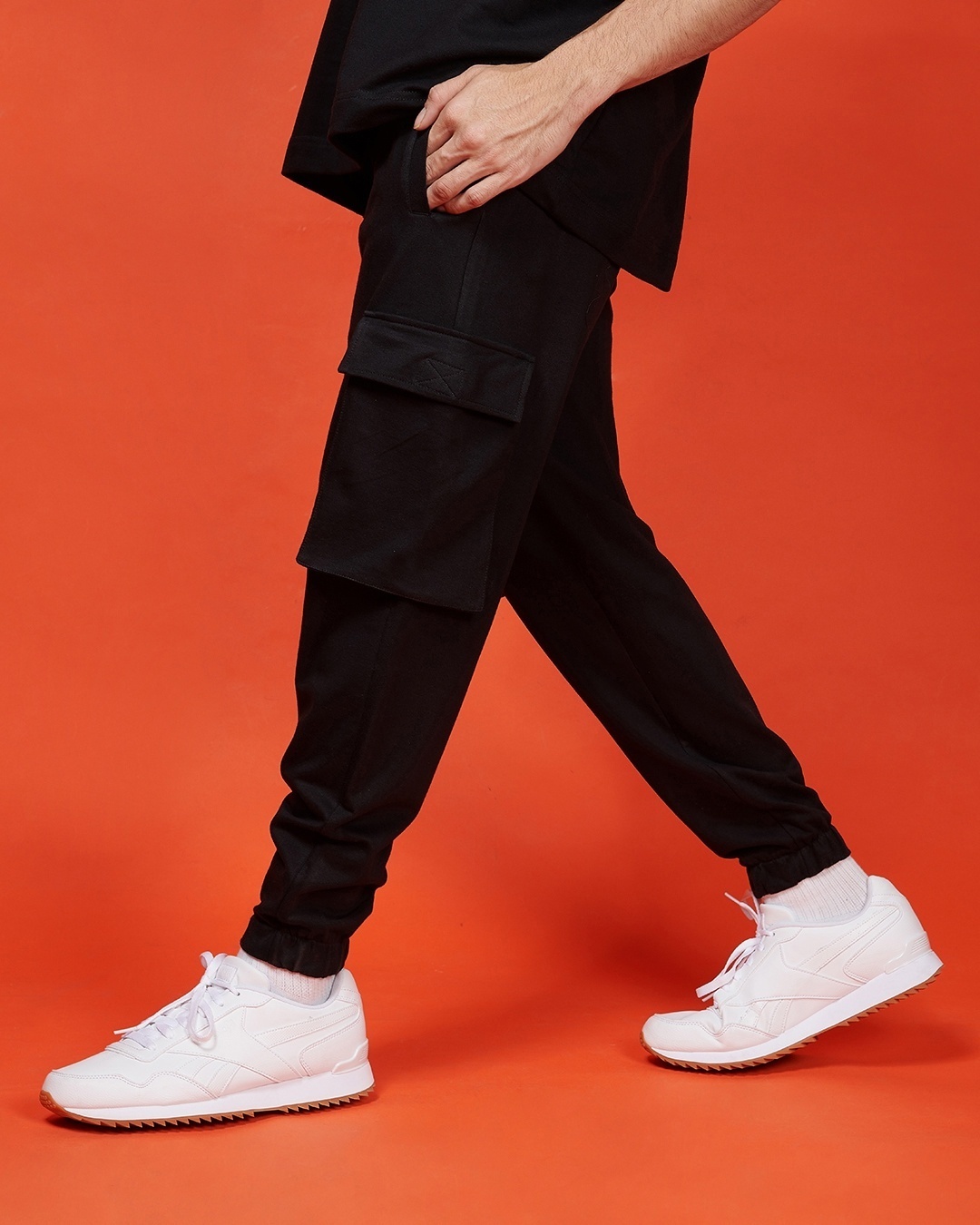 Buy Classic Black Cargo Joggers Online at Bewakoof