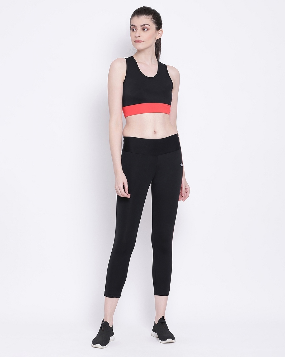 Shop Active Ankle Length Tights In Black