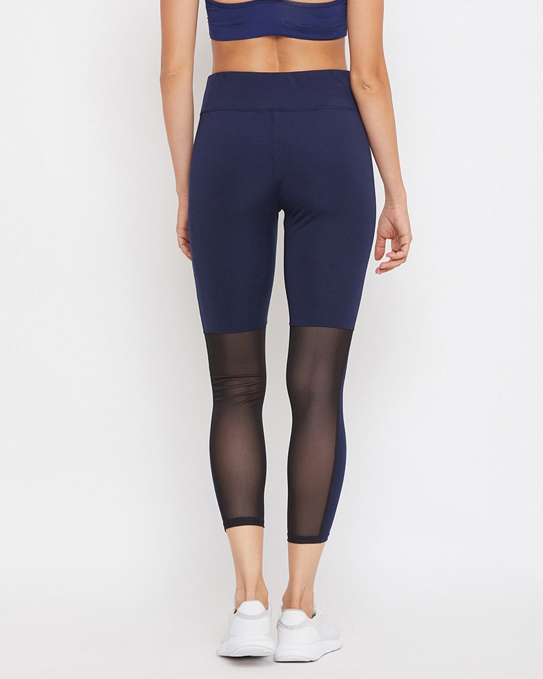 Shop Activewear Ankle Length Tights In Navy-Design