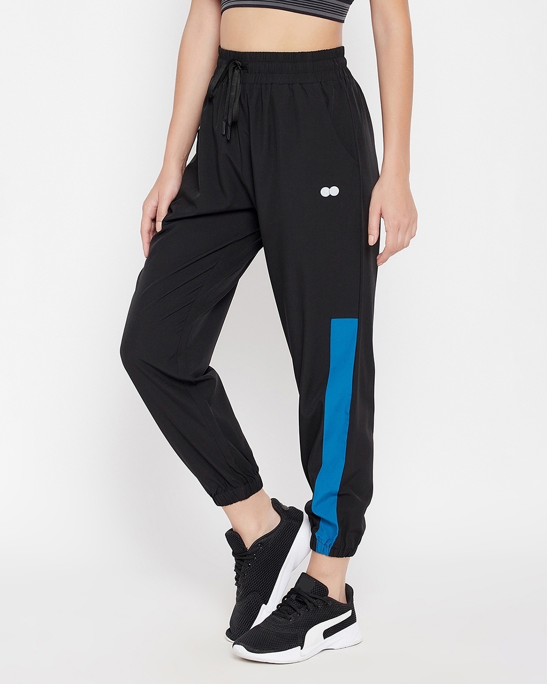 Shop Comfort Fit Active Track Pants In Black-Back