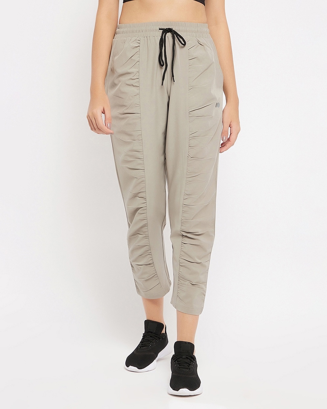 Shop Comfort Fit Active Track Pants In Grey-Front