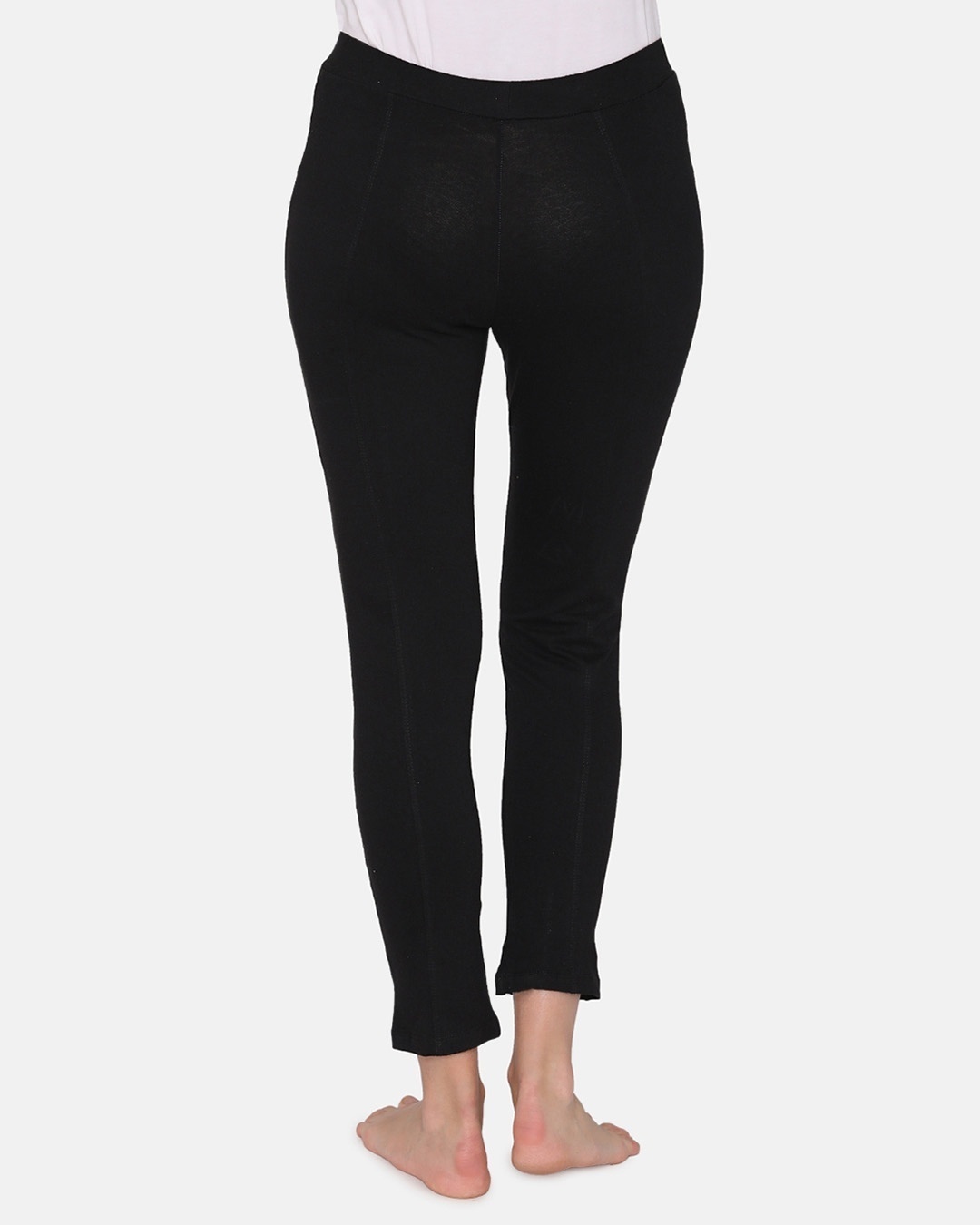 Shop Cotton Gym/Sports Activewear Track Pants In Black-Back