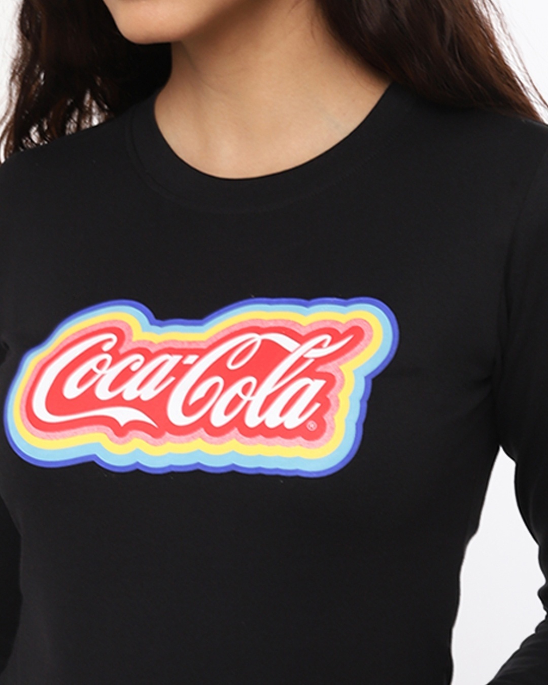 Shop Women's Coca Cola Slim Fit Snug Top