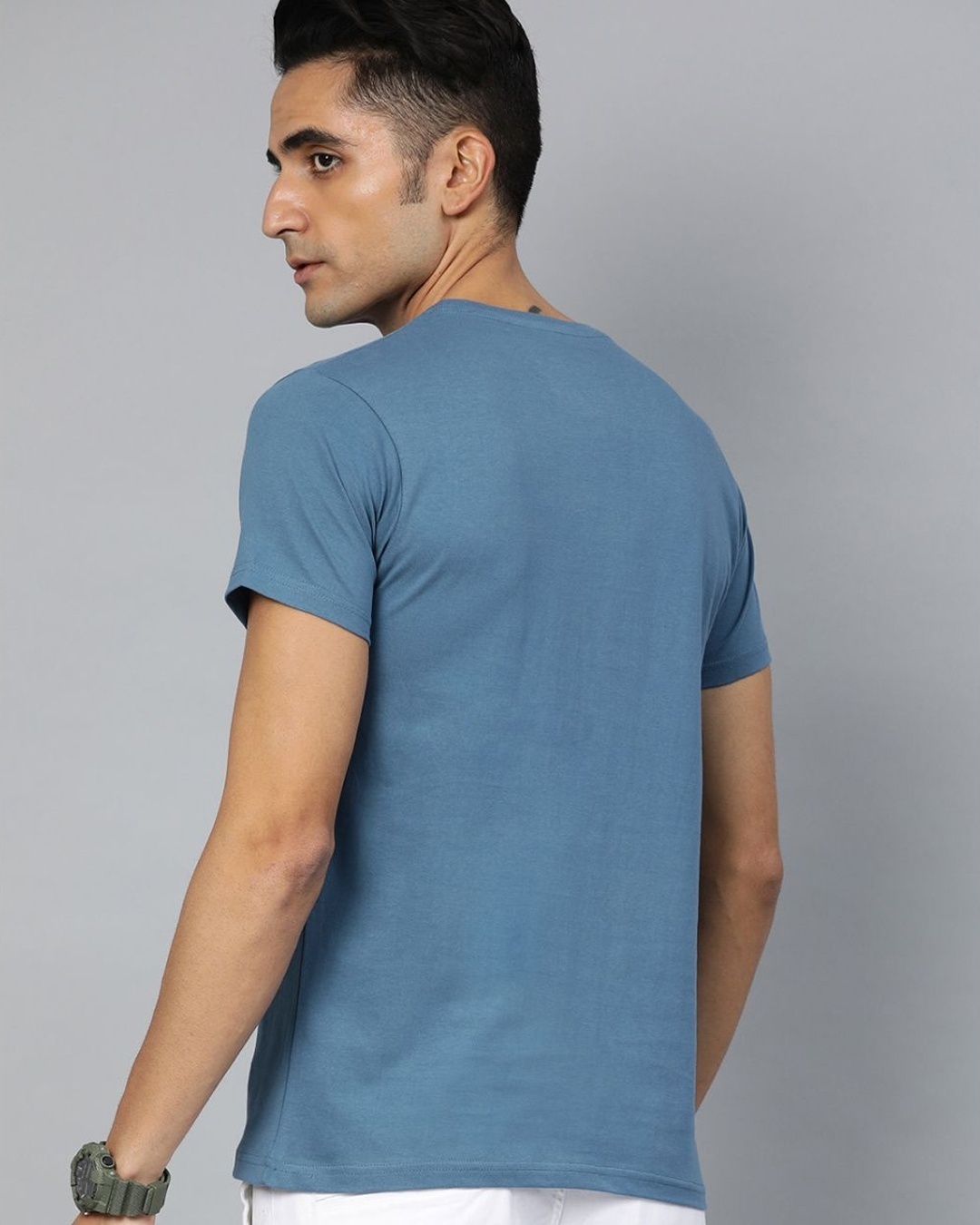 Shop Blue Graphic T Shirt-Back